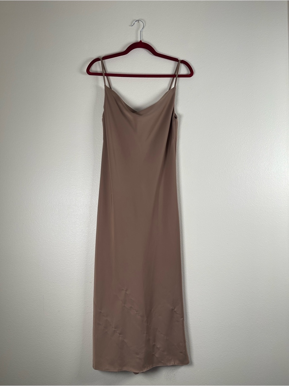 Elegant Slip Dress in Taupe - Women's Dress